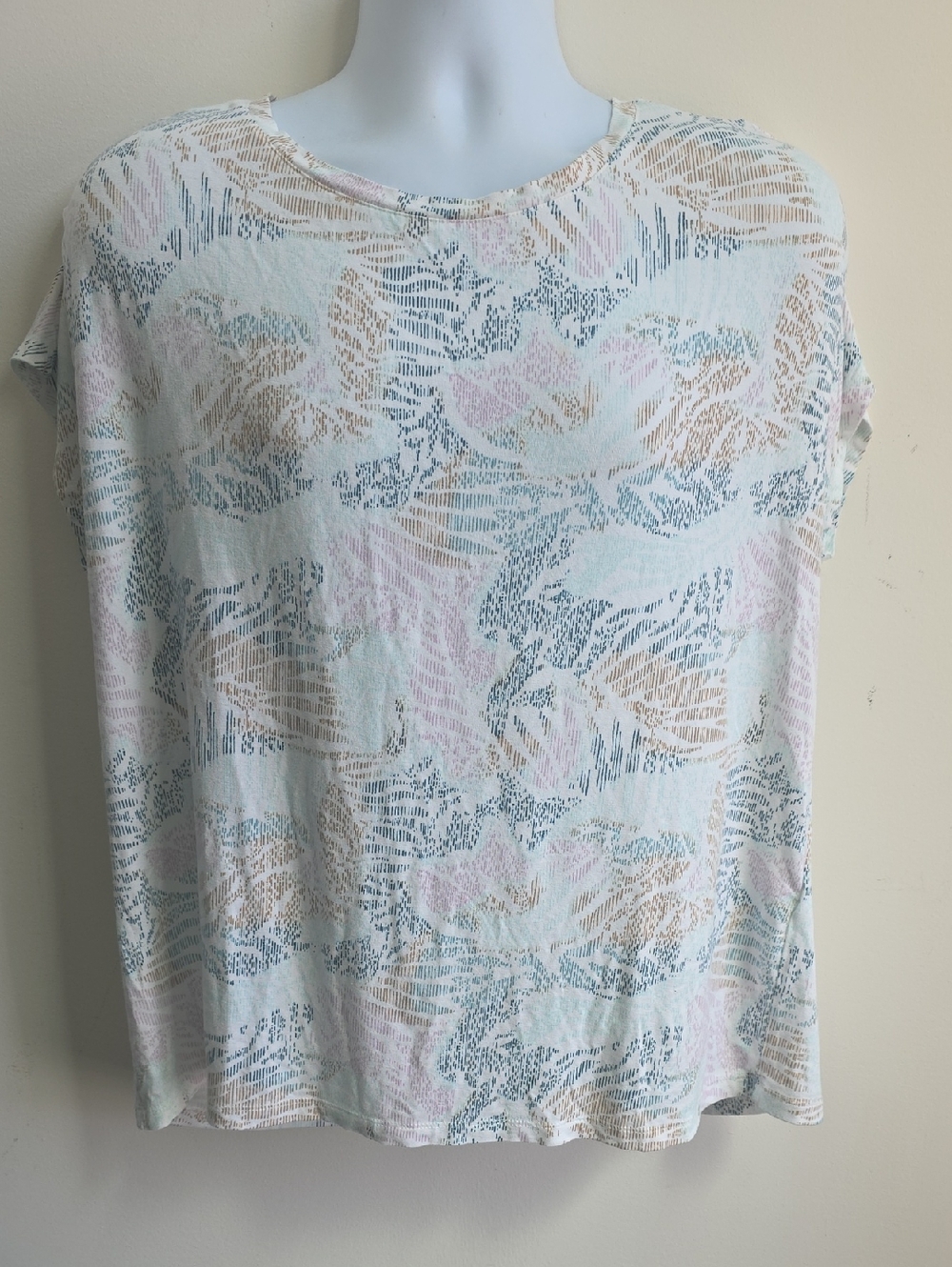 Casual Printed Women's Short Sleeve Tee in Pastel Mix By S.Oliver